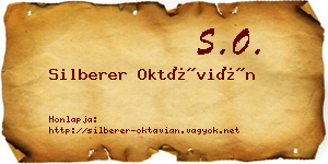 Silberer Oktávián névjegykártya